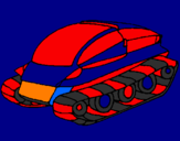 Disegno Nave carro armato pitturato su gabriele    ykjx