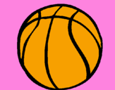 Disegno Pallone da pallacanestro pitturato su Chiara Fiorillo