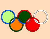 Disegno Anelli dei giochi olimpici  pitturato su RODOLFO