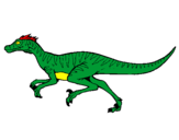 Disegno Velociraptor  pitturato su Federico