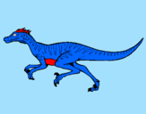 Disegno Velociraptor  pitturato su ale