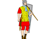 Disegno Soldato romano  pitturato su Pietro