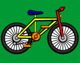 Disegno Bicicletta pitturato su MIRKO