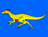 Disegno Velociraptor  pitturato su ray