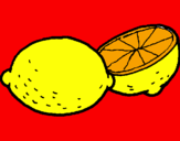 Disegno limone  pitturato su kiki