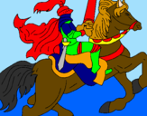 Disegno Cavaliere a cavallo pitturato su andrea verona 04
