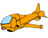 Disegno Nave supersonica  pitturato su ALEX