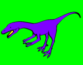 Disegno Velociraptor II pitturato su raffaele