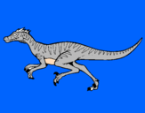 Disegno Velociraptor  pitturato su Ludovico