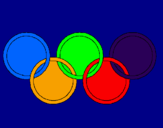 Disegno Anelli dei giochi olimpici  pitturato su emmachiara