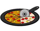 Disegno Pizza pitturato su Biiah