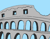 Disegno Colosseo pitturato su GIORGIA 98