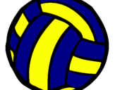 Disegno Pallone da pallavolo  pitturato su wow volley di san pietro