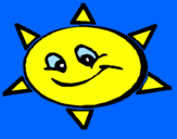 Disegno Sole sorridente  pitturato su Stefano