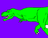 Disegno Tyrannosaurus Rex  pitturato su rexi e elna