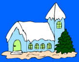 Disegno Casa pitturato su christian di pietro