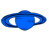 Disegno Saturno pitturato su eto