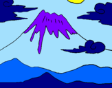 Disegno Monte Fuji pitturato su MISTERIOSA 5