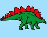 Disegno Stegosaurus  pitturato su chicco