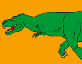 Disegno Tyrannosaurus Rex  pitturato su FRANCY