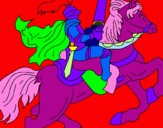 Disegno Cavaliere a cavallo pitturato su Franci e Giulia