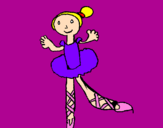 Disegno Ballerina pitturato su Giulia