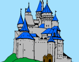 Disegno Castello medievale  pitturato su juytju