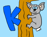 Disegno Koala  pitturato su winnie
