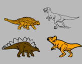 Disegno Dinosauri di terra  pitturato su federico