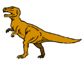 Disegno Tyrannosaurus Rex  pitturato su Federico