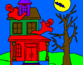 Disegno Casa del terrore pitturato su GABRIELE