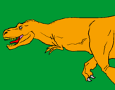 Disegno Tyrannosaurus Rex  pitturato su rexy kevin