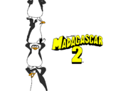Disegno Madagascar 2 Pinguino pitturato su mrgherita