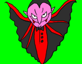 Disegno Vampiro agghiacciante  pitturato su dragula