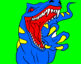 Disegno Velociraptor  II pitturato su bowser