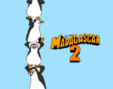 Disegno Madagascar 2 Pinguino pitturato su nicola