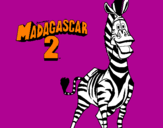 Disegno Madagascar 2 Marty pitturato su simone