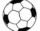 Disegno Pallone da calcio II pitturato su morena
