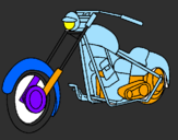 Disegno Motocicletta pitturato su cesar