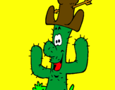 Disegno Cactus con il cappello  pitturato su xs francesco dj