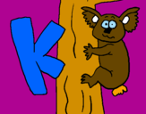Disegno Koala  pitturato su rosanna aiello