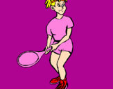 Disegno Ragazza che gioca a tennis  pitturato su MARTINA