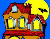 Disegno La Casa del mistero  pitturato su michele