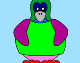 Disegno Pinguino pitturato su edoardo
