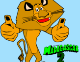 Disegno Madagascar 2 Alex pitturato su laura