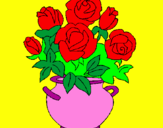 Disegno Vaso di fiori pitturato su mini_diva
