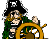 Disegno Capitano dei pirati  pitturato su carlos