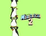 Disegno Madagascar 2 Pinguino pitturato su madagascar 2