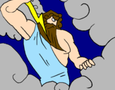 Disegno Zeus pitturato su kiara