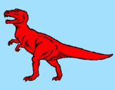 Disegno Tyrannosaurus Rex  pitturato su kaka